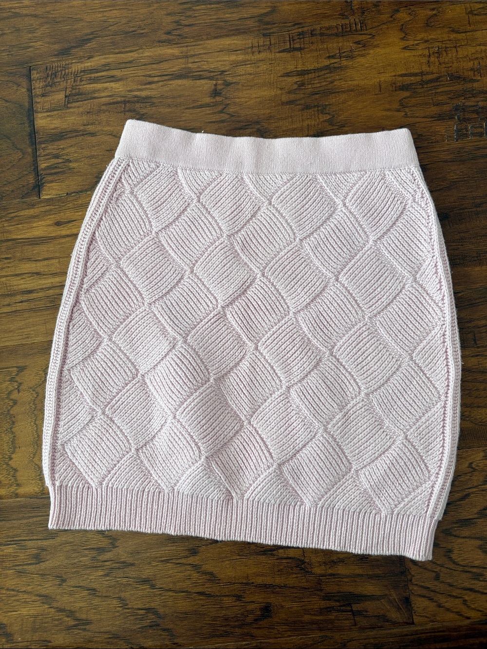 Ronny Kobo Wool Pink Knit Pencil Skirt